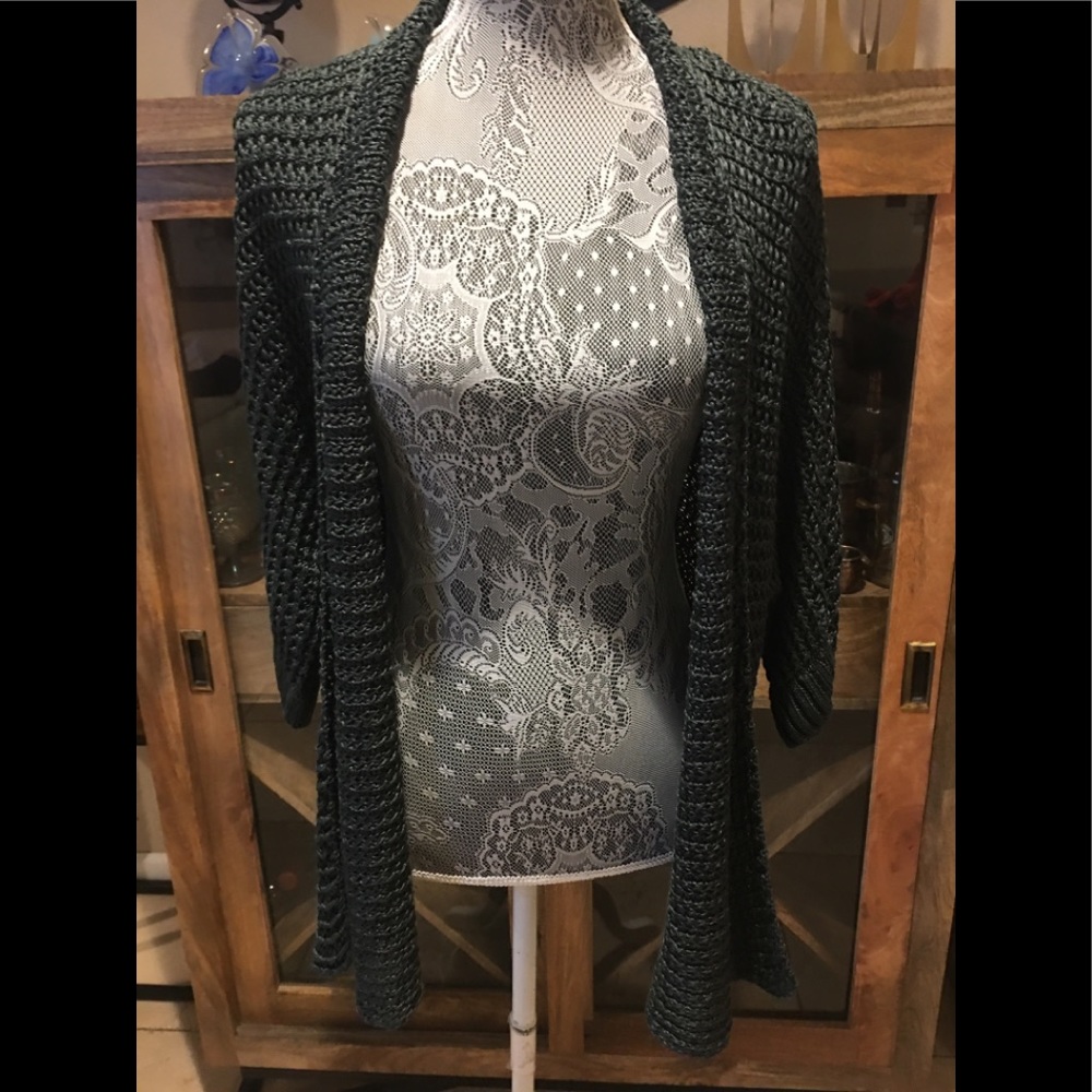 Amazing dark teal Colored Eileen Fisher cardigan